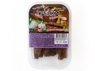 Сухарики с аджикой: Сурские гренки Чеснок с зеленью (100 гр)