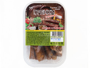 Кальмар паутинка Темная (Каракатица): Сурские гренки Холодец с горчицей (100 гр)