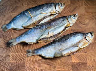 Кальмар щупальца (мелкие) холодного копчения: Пелядь вяленая крупная потрошеная