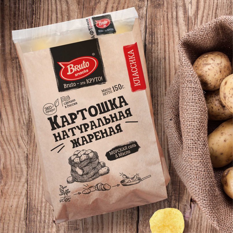 Картофель «Бруто» с солью 130 гр. в Дубне
